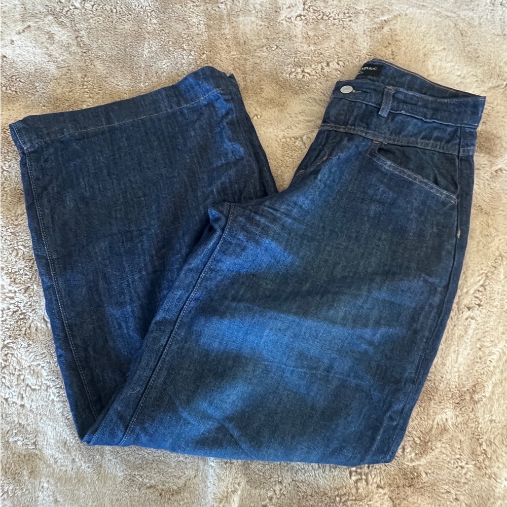 Banana Republic Women’s Dark Blue Wide Leg Jeans